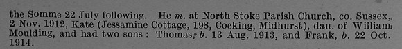 Scutt F LCpl 2779 13th Attd 2nd Royal Sussex Regiment Obit Part 2 De Ruvignys Roll Of Honour Vol 4