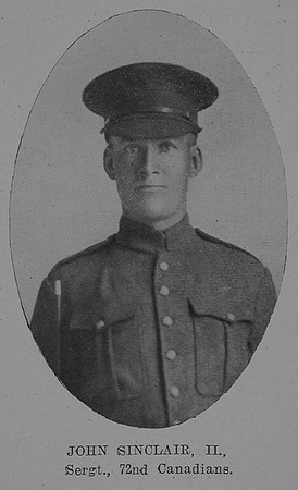 Sinclair J Sergt 72nd Canadian Infantry The Sword Of The North Highland Memories Of The Great War - Dugald MacEchern