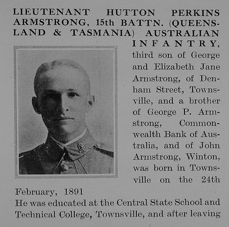 Armstrong H P Lt 15th Australian Infantry Obit Part 1 The Bond Of Sacrifice Vol 2