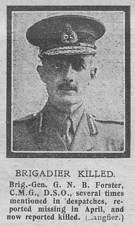Forster G N B Brig Gen CMG DSO General Staff The Graphic 18th July 1918