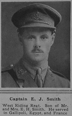 Smith E J Captain 8th Duke of Wellington's (West Riding Regiment) The Sphere 30th Dec 1916