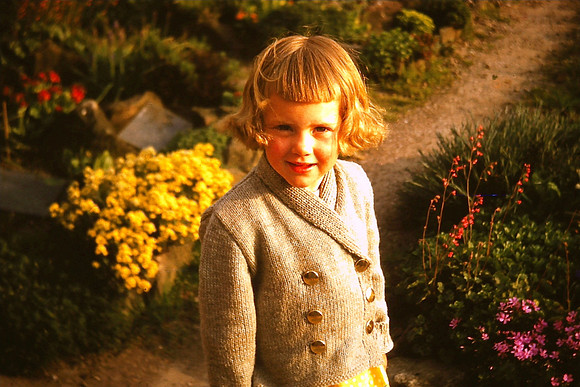 A Little Girl In The Garden 1950s