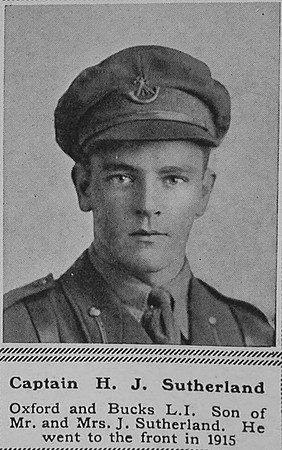 Sutherland H J Captain 6th Oxford and Bucks Light Infantry The Sphere 24th Mar 1917
