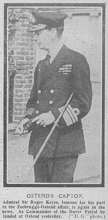 Keyes R Admiral Sir Royal Navy The Graphic 18th Oct 1918