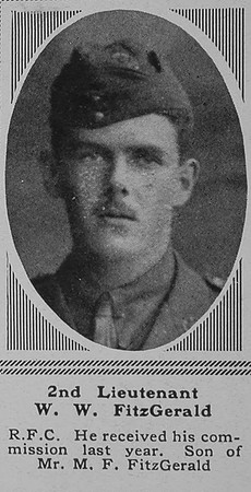 Fitzgerald W W 2nd Lt RFC The Sphere 6th Oct 1917