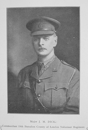 Dick J M Major 19th London Regiment William Graham Company