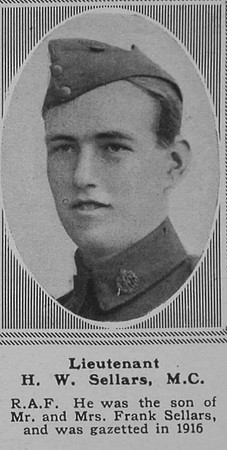 Sellars H W Lt MC RFC The Sphere 24th Aug 1918