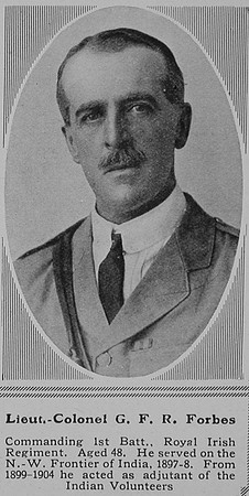 Forbes G F R Lt Col 1st Royal Irish Regiment The Sphere 1st May 1915