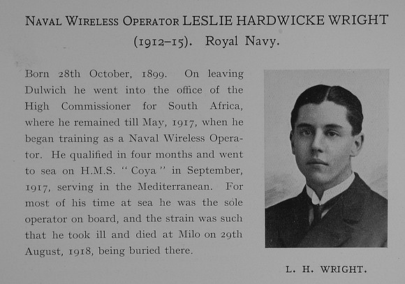 Wright L H Wireless Operator Royal Navy Obit