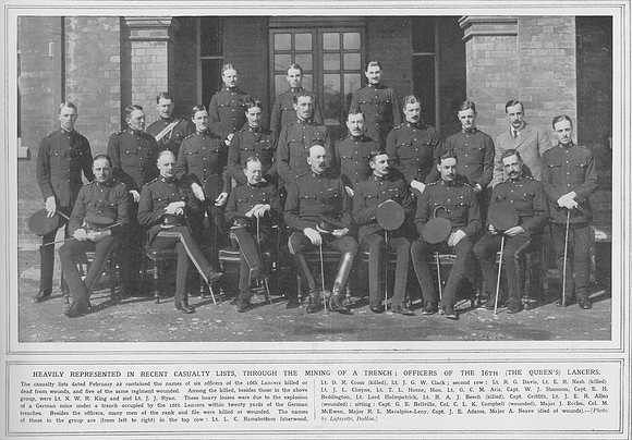 16th Lancers Officers The War Illustrated 3rd March 1915