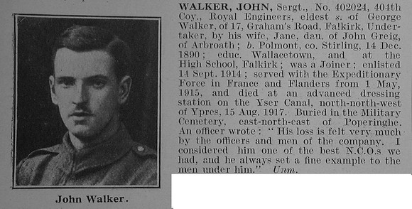 Walker J Sergt 402024 Royal Engineers Obit De Ruvignys Roll Of Honour Vol 3