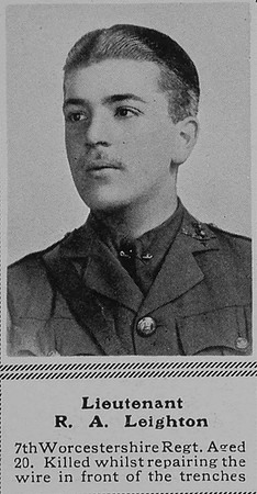 Leighton R A Lt 7th Worcs Regt The Sphere 29th Jan 1916