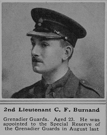 Burnand C F 2nd Lt 1st Grenadier Guards The Sphere 3rd Apr 1915