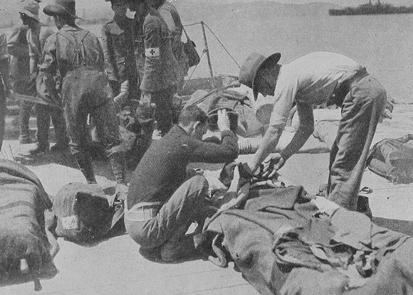 Australian Wounded In The Dardanelles