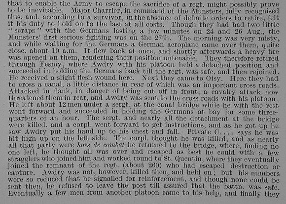 Awdry C E V 2nd Lt 2nd Royal Munster Fusiliers Obit Part 3