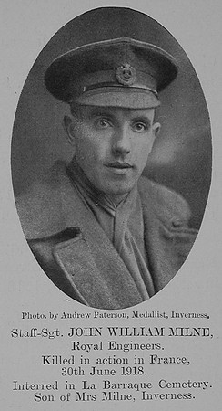 Milne J W Staff Sergt Royal Engineers The Sword Of The North Highland Memories Of The Great War - Dugald MacEchern