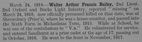 Bailey W A F 2nd Lt 2nd Oxford And Bucks Light Infantry Obit Shrewsbury School Roll Of Service