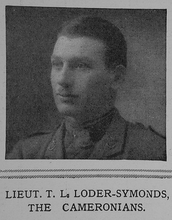 Loder-Symonds T L Lt Cameronians The Illustrated London News 29th May 1915