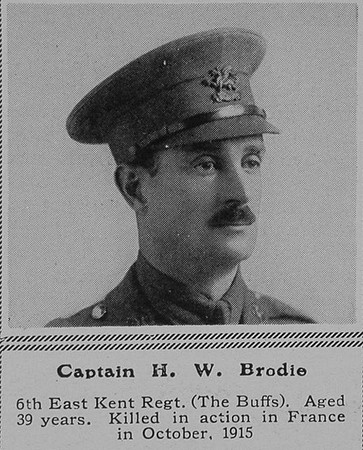 Brodie H W Captain 6th East Kent Regt The Sphere 6th Nov 1915