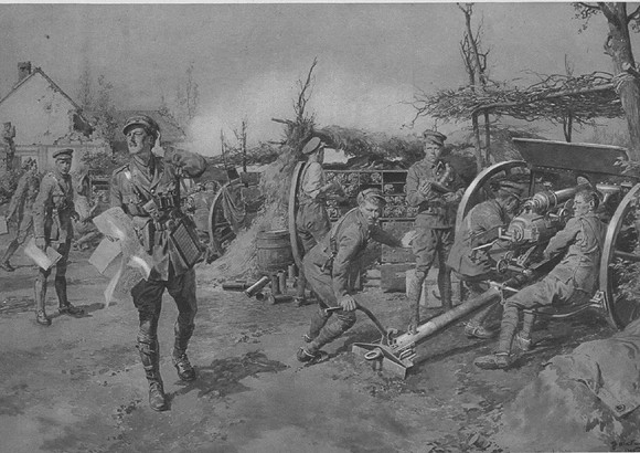 An Order Arriving By Field Telephone From The Observation Officer To A British Battery