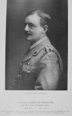 McKeever J H 2nd Lt 4th Cheshire Regiment