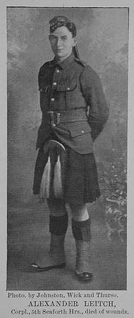 Leitch A Cpl 240659 5th Seaforth Highlanders The Sword Of The North Highland Memories Of The Great War - Dugald MacEchern
