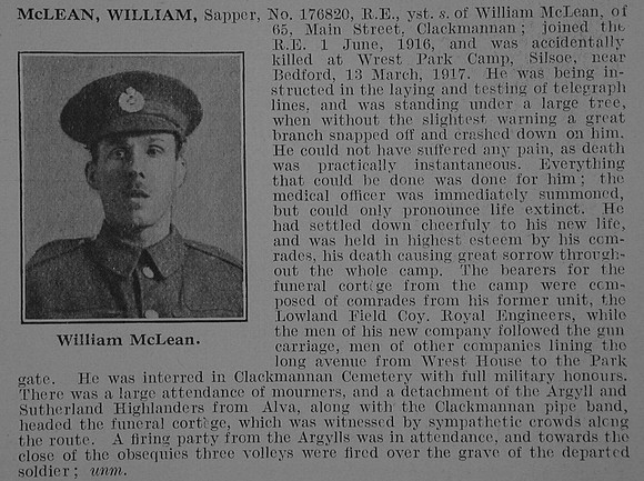 McLean W Sapper Royal Engineers Obit De Ruvignys Roll Of Honour Vol 3