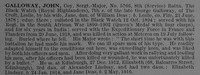 Galloway J Coy Sergt Major 5766 8th Black Watch Obit De Ruvignys Roll Of Honour Vol 4