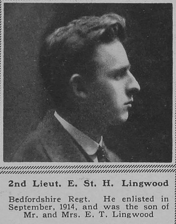 Lingwood E St H 2nd Lt 7th Beds Regt The Sphere 30th June 1917