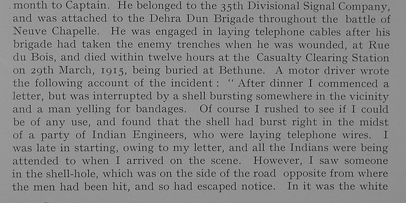 Townend  F W Captain Royal Engineers Obit Part 2 Dulwich College Roll Of Honour