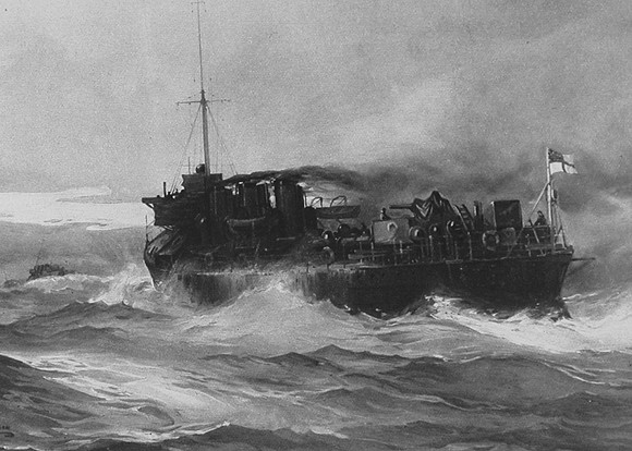 British Destroyers On The Alert