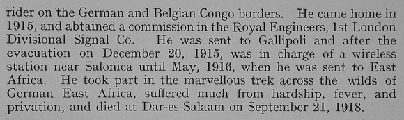 Becker J E Lt Royal Engineers Obit Part 2 Shrewsbury School Roll Of Service
