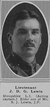Lewis J D G Lt 3rd Shrop LI The Sphere 16th Nov 1918