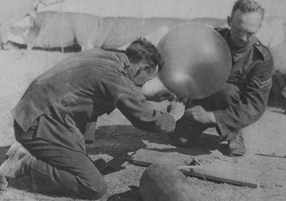 Royal Naval Air Service Men Testing The Wind In Salonika