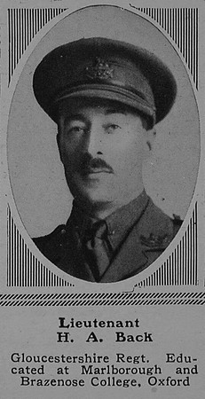 Back H A Lt 1st Gloucestershire Regiment The Sphere 23rd Dec 1916