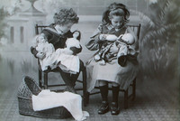 Victorian Children Playing With Their Toys