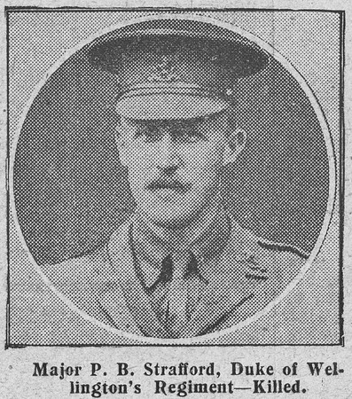 Strafford P B Major West Riding Regiment The Graphic 5th Sep 1914
