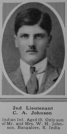 Johnson C A 2nd Lt Indian Army The Sphere 12th Aug 1916