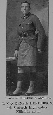 Henderson G M Pte 5th Seaforth Highlanders The Sword Of The North Highland Memories Of The Great War - Dugald MacEchern