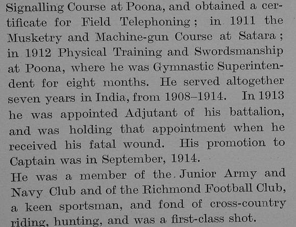 Bamford E S Captain 1st York Lancs Regiment Obit Part 3 The Bond Of Sacrifice Vol 2
