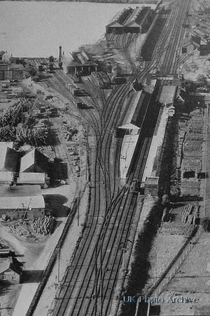 An Aerial View Of Craven Arms Station Shropshire Looking North c.1955