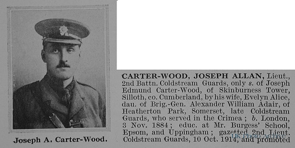 Carter-Wood J A Lt 2nd Coldstream Guards Obit Part 1 De Ruvignys Roll Of Honour Vol 1