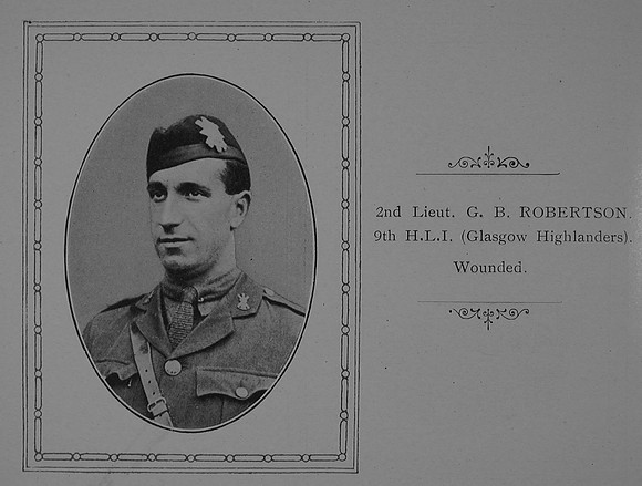 Robertson G B 2nd Lt 9th Highland Light Infantry
