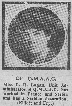 Logan C R Miss QMAAC The Graphic 11th July 1918