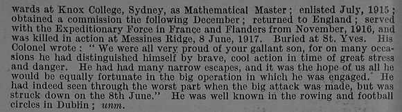 Alexander C H Captain Australian Light Trench Mortar Battery Obit Part 2 De Ruvignys Roll Of Honour Vol 4