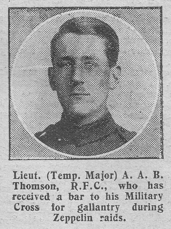 Thomson A A B Lt MC+Bar Royal Flying Corps The Graphic 12th Sep 1916