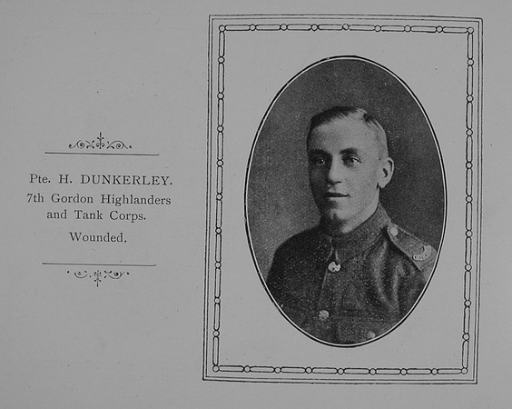 Dunkerley H Pte Tank Corps William Graham Co Roll Of Honour