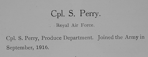 Perry S Cpl Royal Air Force Record William Graham Company