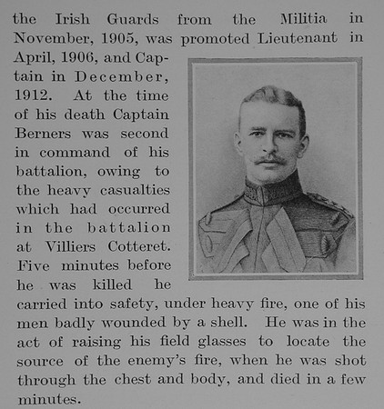 Berners H H Captain 1st Irish Guards Obit Part 2 The Bond Of Sacrifice Vol 1