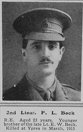 Beck P L 2nd Lt RE The Sphere 11th Mar 1916